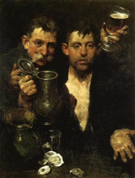 Bums Drinking by Charles W. Hawthorne