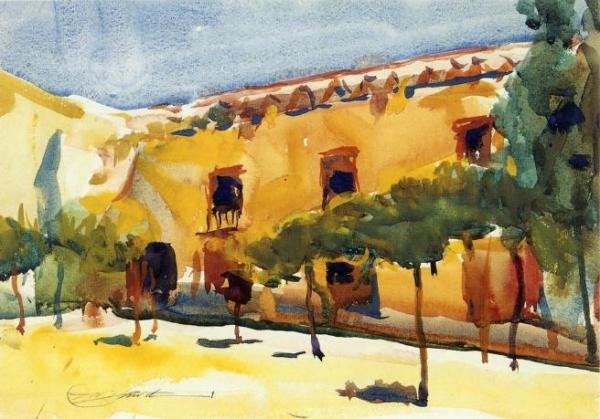 Court Of The Oranges, Sevilla by Charles W. Hawthorne