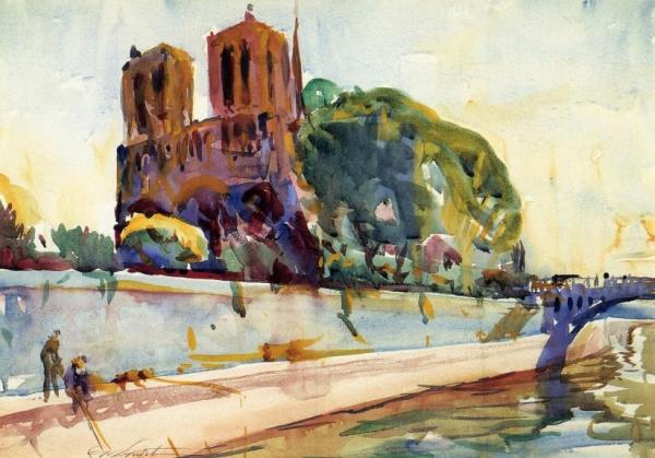 Charles W. Hawthorne Notre Dame Cathedral, Paris