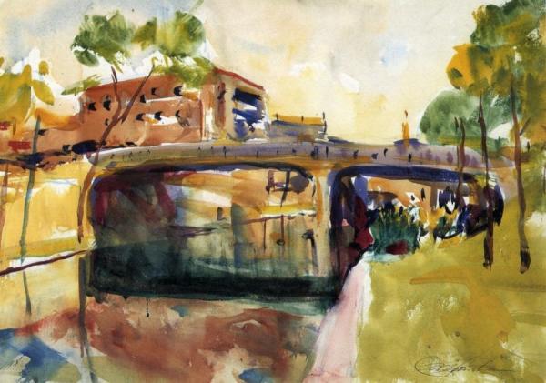Charles W. Hawthorne The Bridge At San Antonio