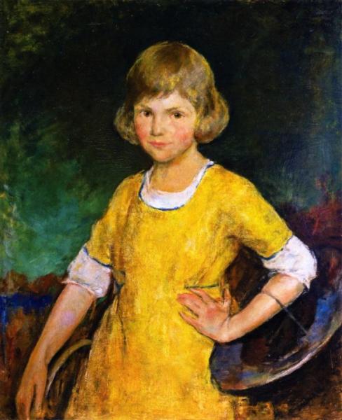 Young Girl In Yellow by Charles W. Hawthorne