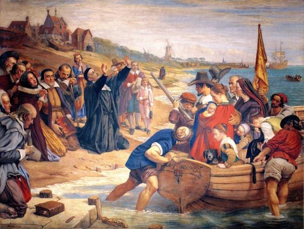 The Embarkation Of The Pilgrim Fathers For New Engand, 1620 by Charles West Cope