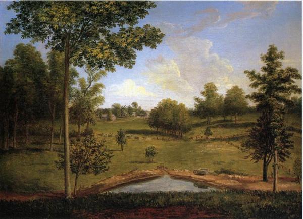 Charles Willson Peale Landscape Looking Towards Sellers Hall From Mill Bank