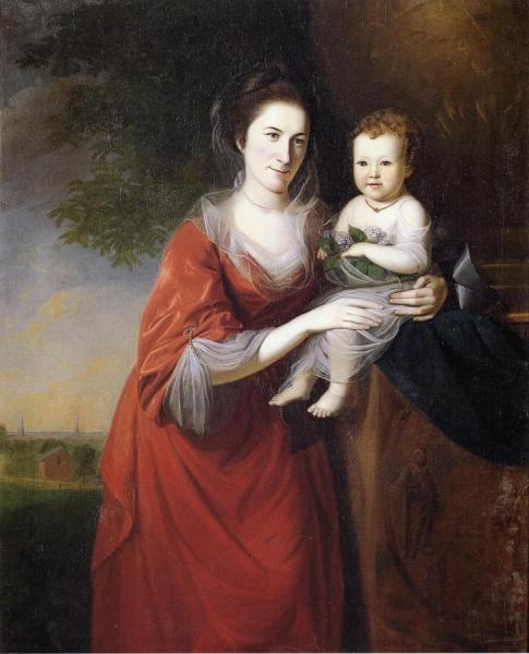 Mrs. John Dickenson And Her Daughter by Charles Willson Peale Oil Painting Reproductions