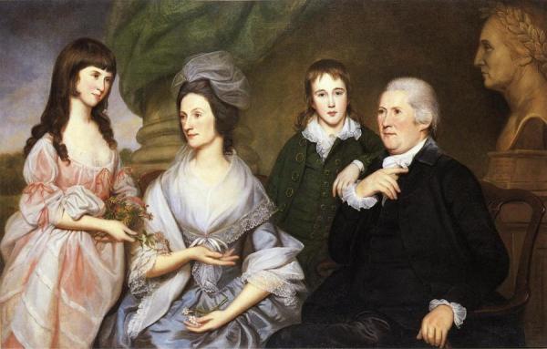 Robert Goldsborough And Family by Charles Willson Peale