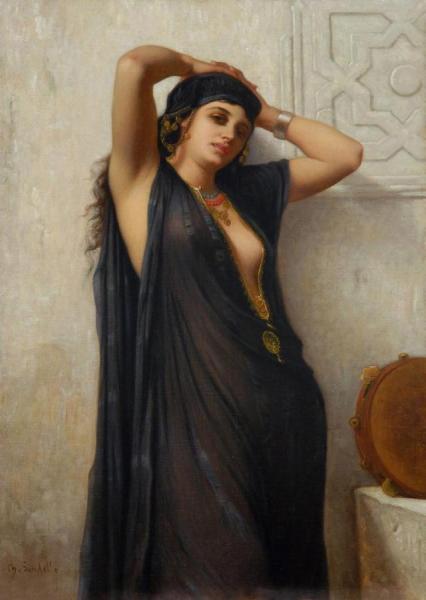 The Odalisque by Charles Zacherie Landelle Oil Painting Reproductions