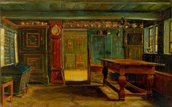 Farmhouse Room Near Store Heddinge by Christen Dalsgaard