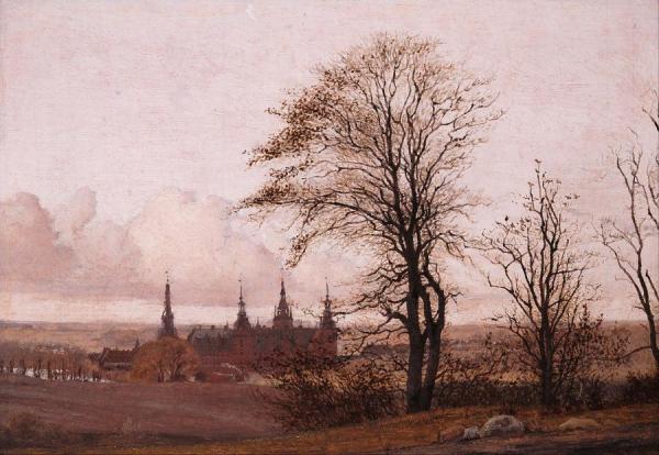 Autumn Landscape. Frederiksborg Castle In The Middle Distance by Christen Kobke