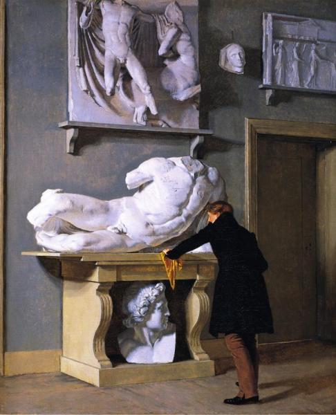 View Of The Plaster Cast Collection At Charlottenborg Palace by Christen Kobke