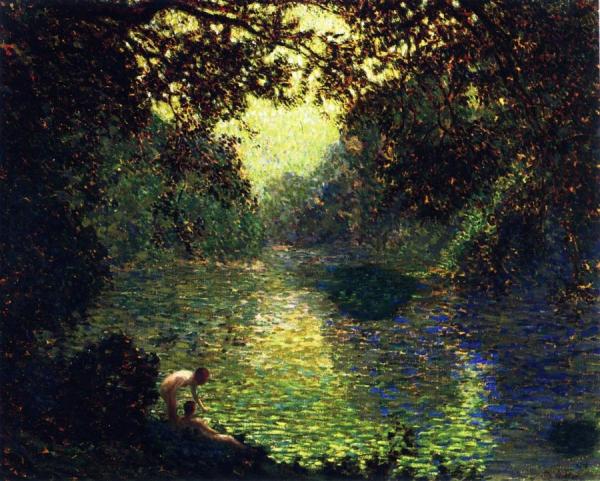 Nudes In A Landscape by Christian J. Walter Oil Painting Reproductions