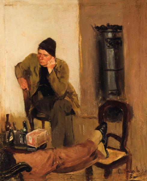 Charles Lundh In Conversation With Christian Krohg by Christian Krohg