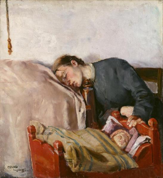 Mother And Child by Christian Krohg Oil Painting Reproductions