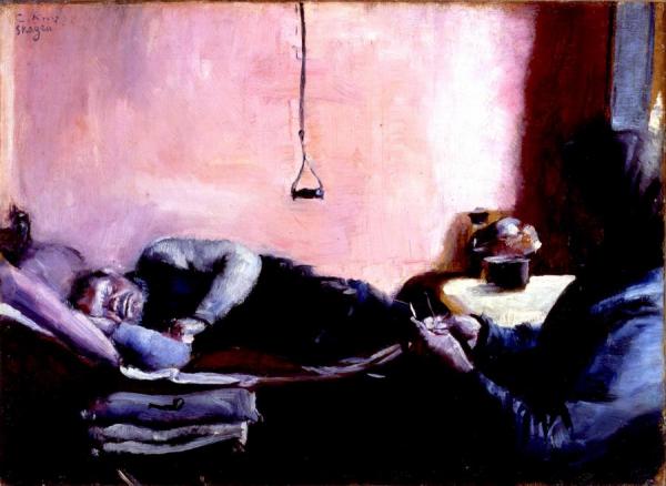 Niels Gaihede's Afternoon Nap by Christian Krohg Oil Painting Reproductions