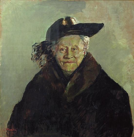 Portrait Of Barbra Ihlen Larssen by Christian Krohg