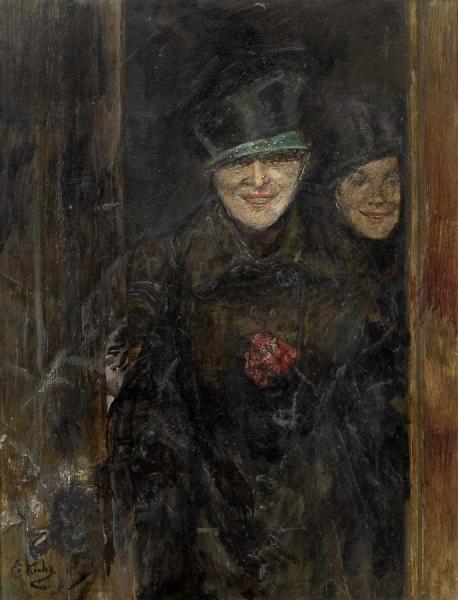 Two Women In A Doorway by Christian Krohg Oil Painting Reproductions