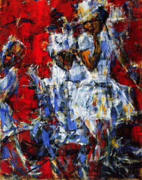 A Pair Of Dancers by Christian Rohlfs Oil Painting Reproductions