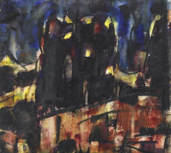 Dunkle Landschaft by Christian Rohlfs