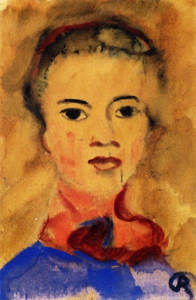 Girl's Head by Christian Rohlfs