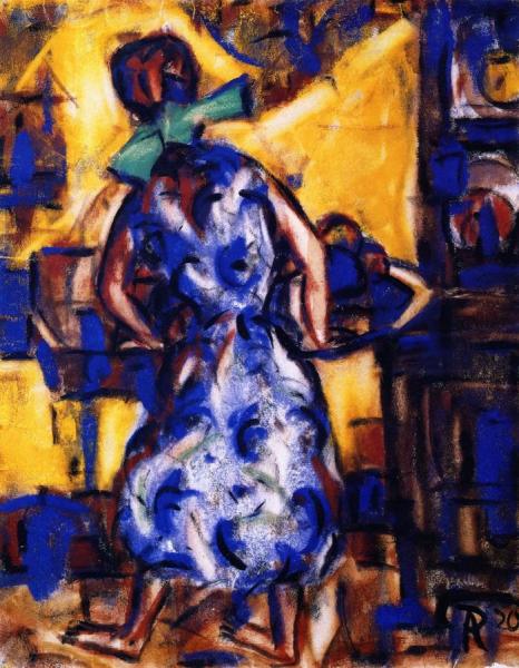 Girl With Green Bow by Christian Rohlfs