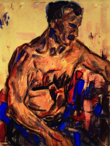 Half Nude Male by Christian Rohlfs