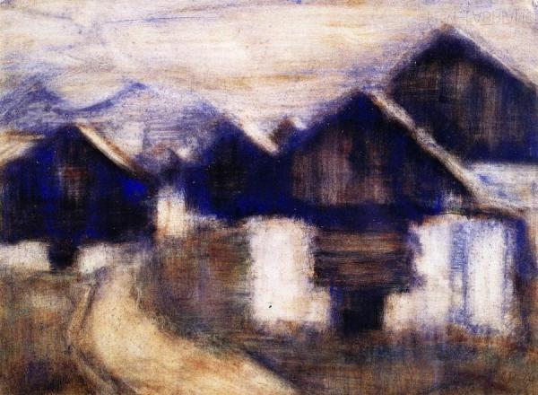 Houses In Bosco by Christian Rohlfs