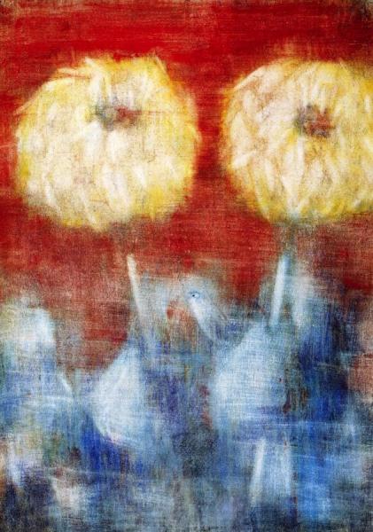 Late Chrysanthemums by Christian Rohlfs