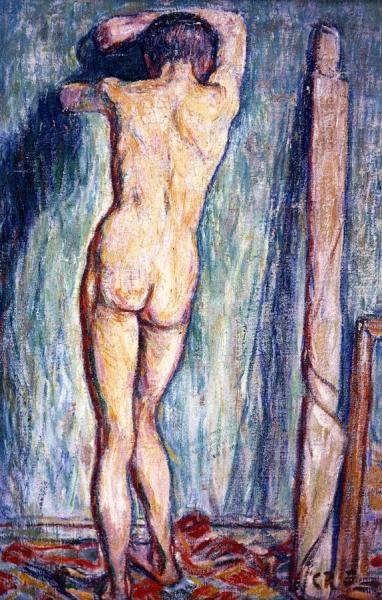 Male Figure From The Back by Christian Rohlfs