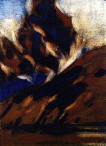 Mountain With Dark Cloud by Christian Rohlfs