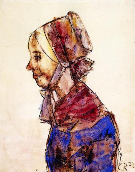 Portrait Of Mother by Christian Rohlfs