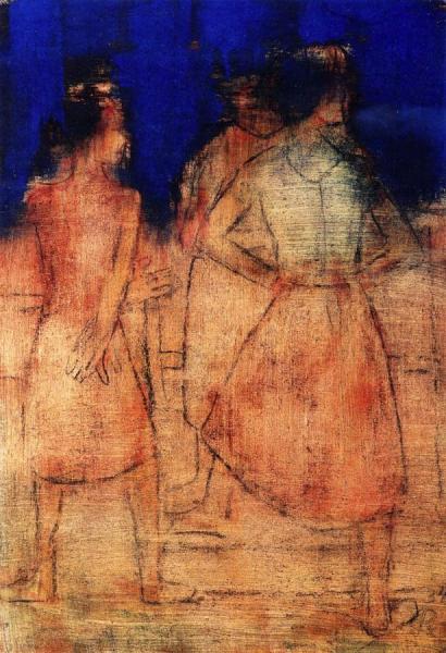 Three Young Girls by Christian Rohlfs