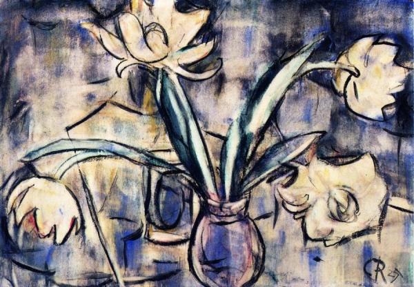 White Tulips by Christian Rohlfs