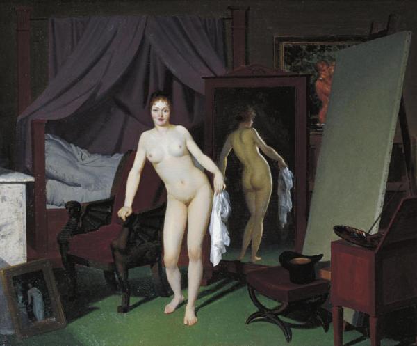 A Female Model Posing In A Studio by Christoffer Wilhelm Eckersberg Oil Painting Reproductions