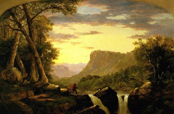 Landscape With Waterfall by Christopher Pearse Cranch Oil Painting Reproductions