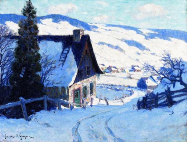 A Farm, Last Rauys by Clarence Gagnon