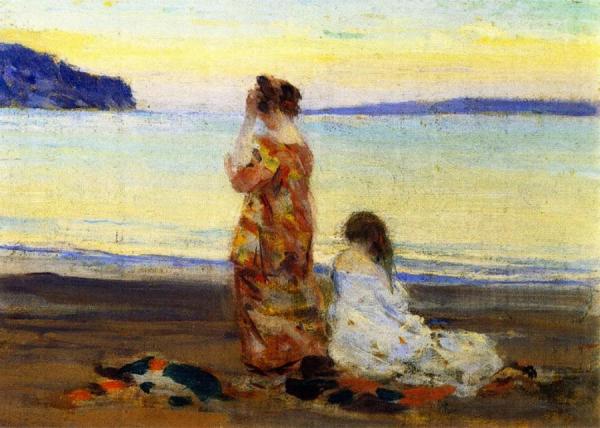 Beach Scene, Baie-saint-paul by Clarence Gagnon