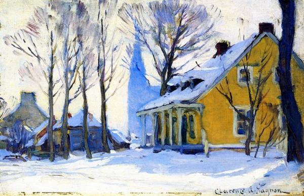 Canadian Village, Grey Day by Clarence Gagnon