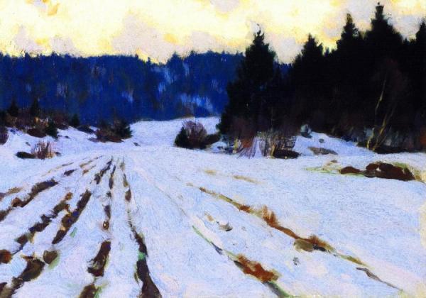 Furrows On The Snow by Clarence Gagnon