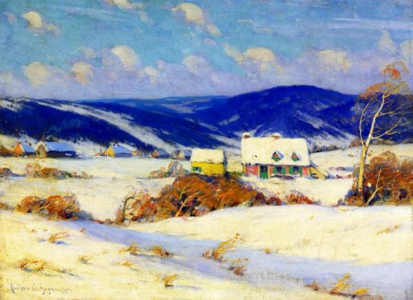 In The Laurentians, Winter by Clarence Gagnon