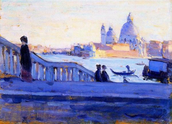 La Salute From The Ponte Della Paglia, Venice by Clarence Gagnon