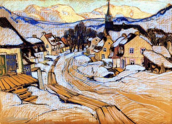 Laurentian Village by Clarence Gagnon