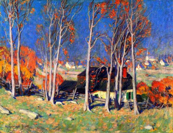 Lonely Village On The Saint Lawrence by Clarence Gagnon