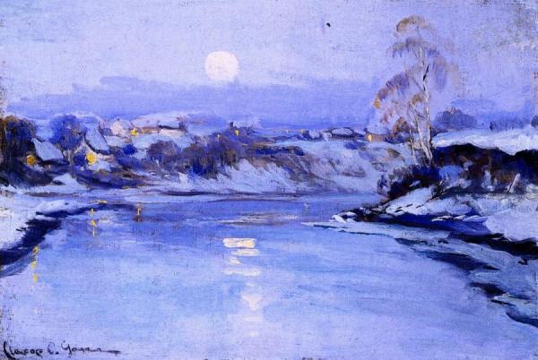 Moonrise by Clarence Gagnon Oil Painting Reproductions