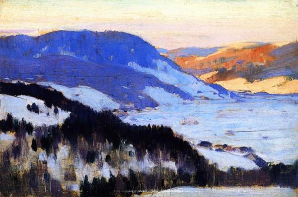 Overlooking The Valley Of The Gouffre, Charlevoix by Clarence Gagnon