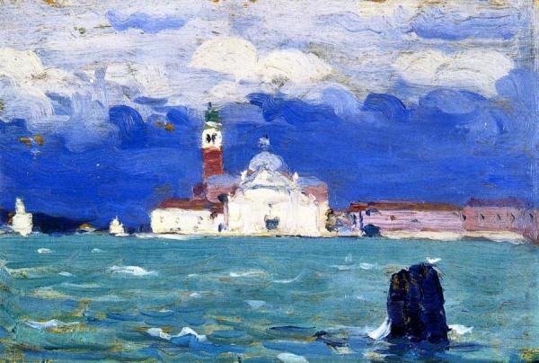 San Giorgio, Grey Day, Venice by Clarence Gagnon