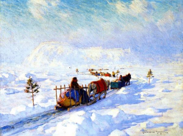 The Ice Bridge, Quebec by Clarence Gagnon