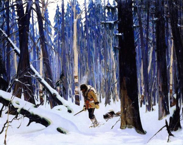 Trapper In The Woods by Clarence Gagnon