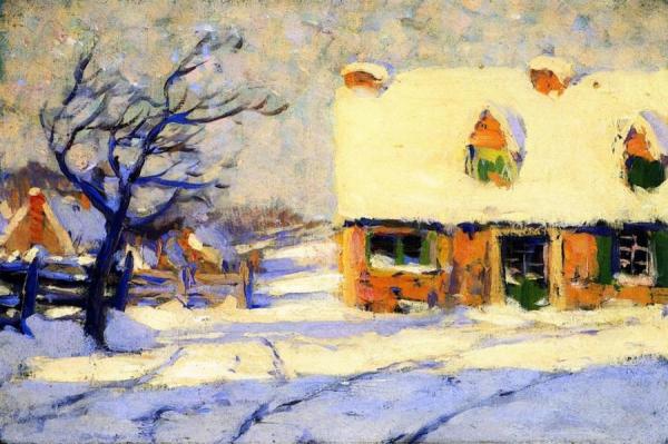 Village Street by Clarence Gagnon