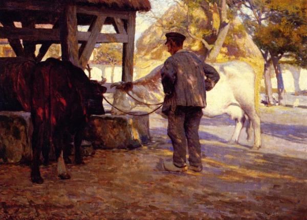 Watering Trough, Pont-de-l'arche by Clarence Gagnon