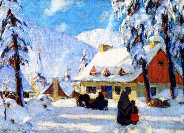 Winter In The Laurentians, Quebec by Clarence Gagnon