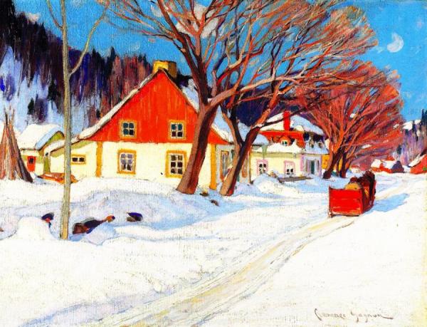 Winter Landscape, Baie-saint-paul by Clarence Gagnon